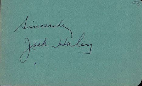Jack Haley signature Wizard of Oz