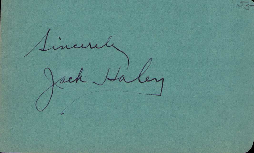 Jack Haley signature Wizard of Oz (1 of 1)