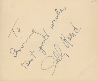 Sally Rand signature