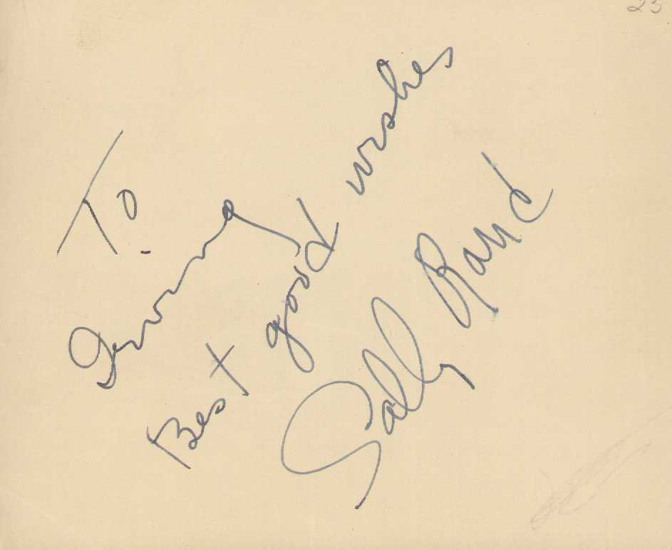 Sally Rand signature (1 of 1)