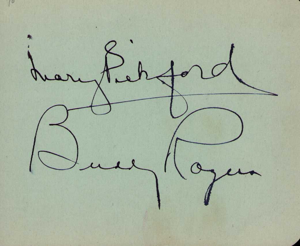 Buddy Rogers signature (1 of 1)