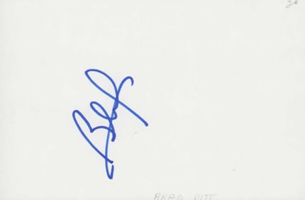 Brad Pitt signature