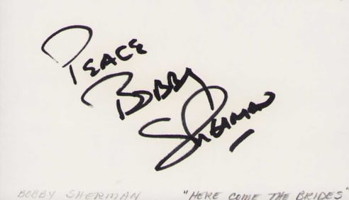 Bobby Sherman signature