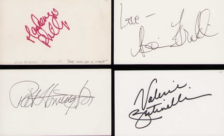 One Day at a Time set of cast signatures