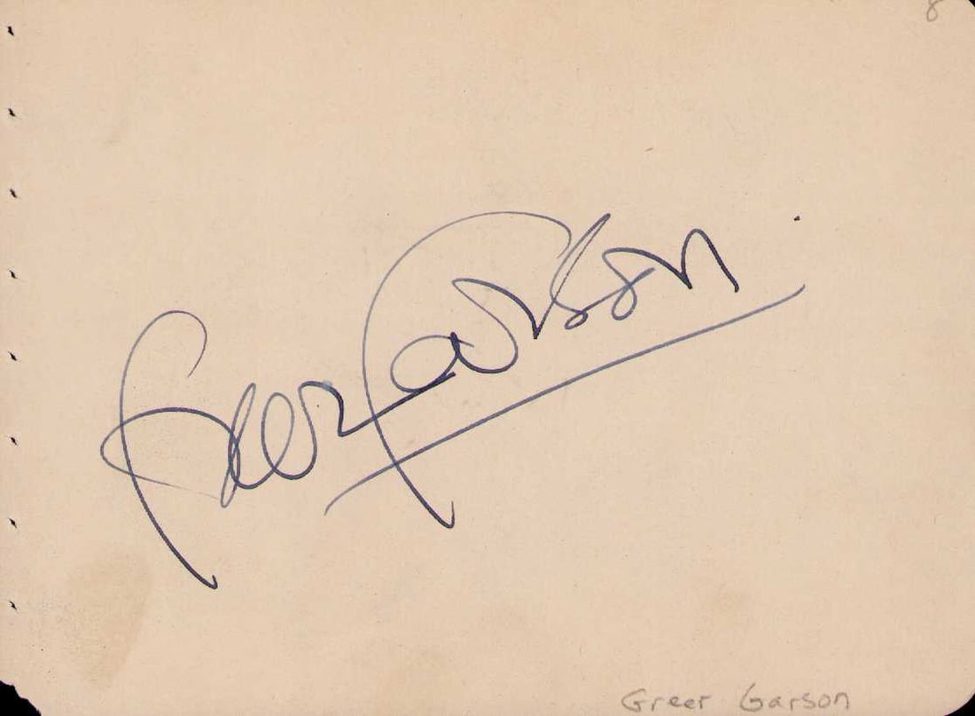 Greer Garson signature (1 of 1)