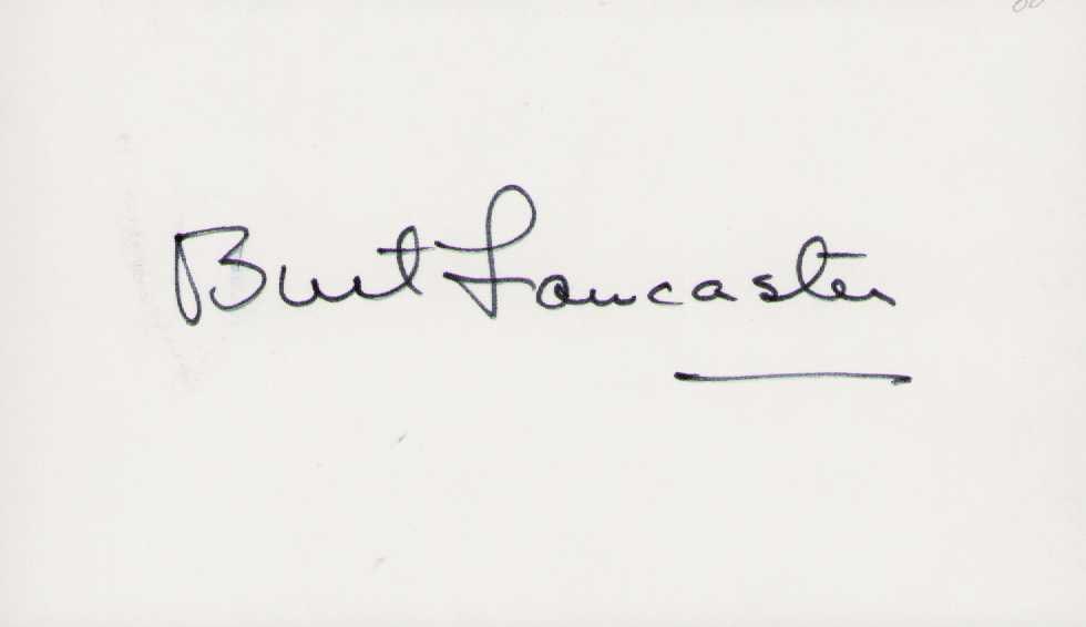 Burt Lancaster signature (1 of 1)