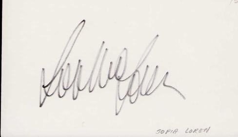 Sophia Loren signature