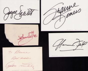 Three's Company set of signatures cast