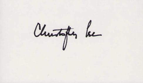 Christopher Lee signature