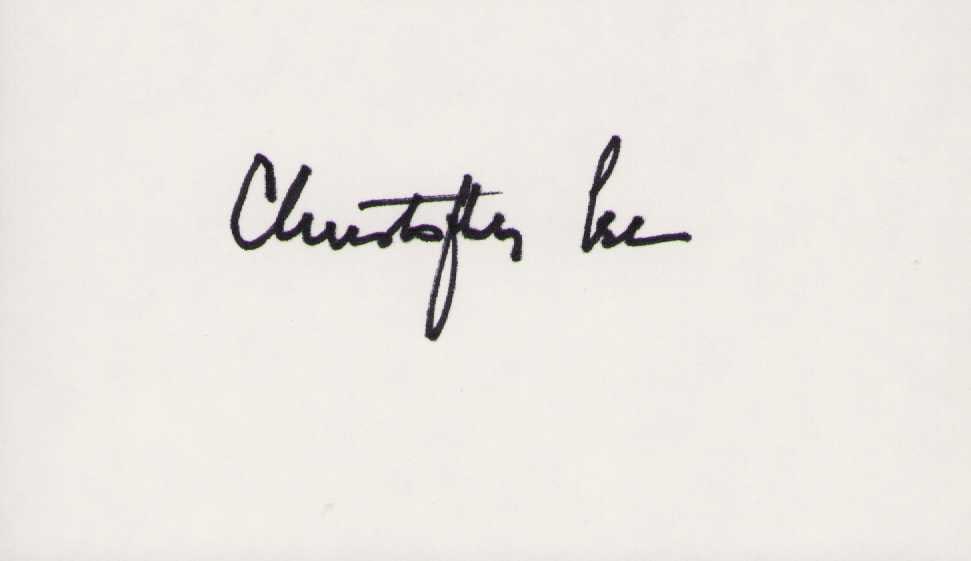 Christopher Lee signature (1 of 1)