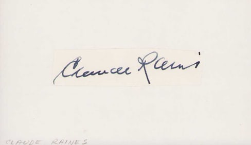 Claude Rains signature