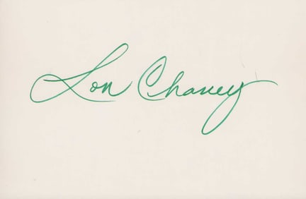 Lon Chaney Jr signature