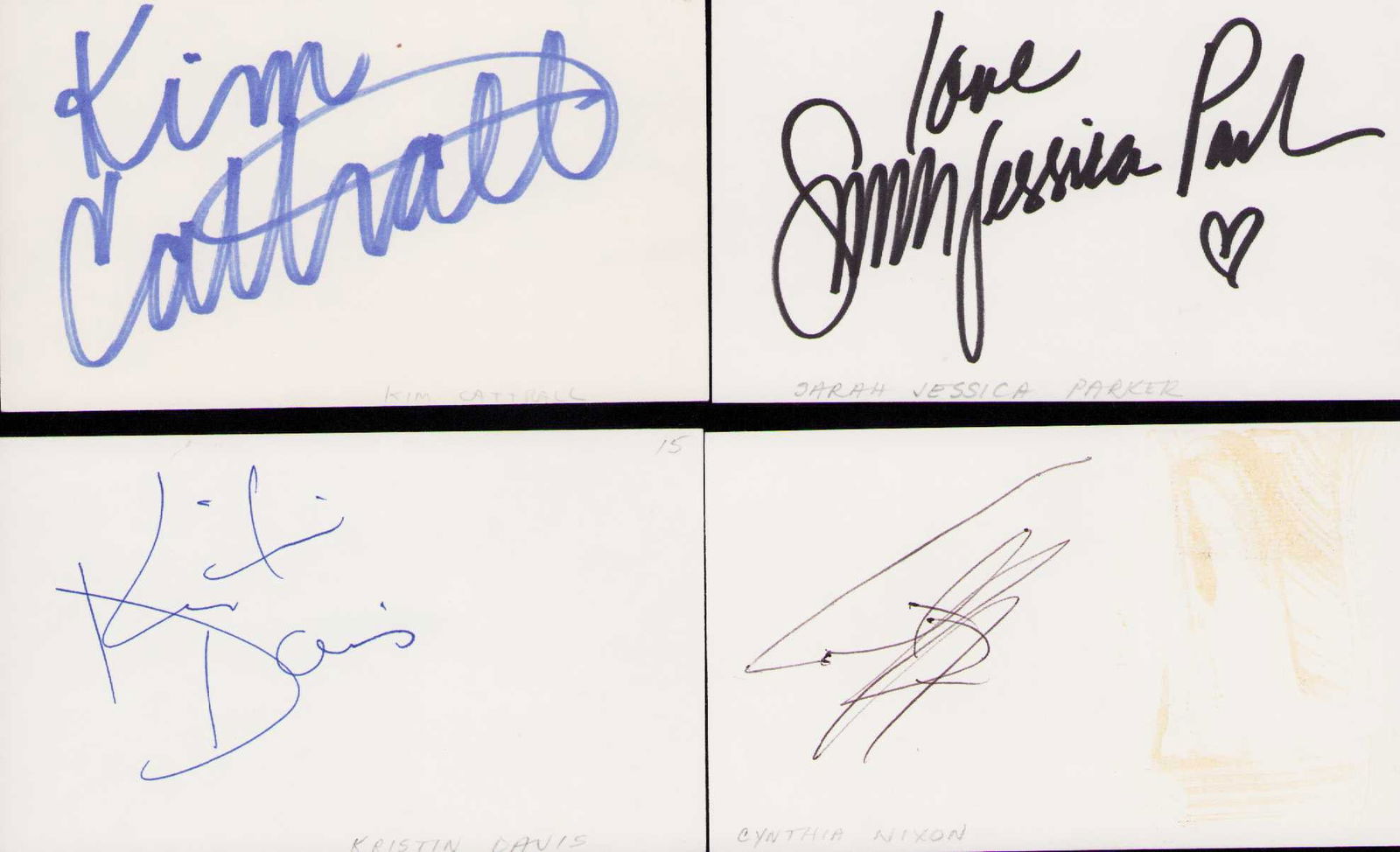 Sex and the City cast set of signatures (1 of 1)