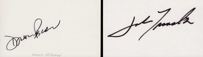 Saturday Night Fever set of cast signatures