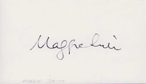 Maggie Smith signature Harry Potter