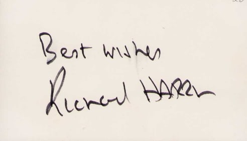 Richard Harris signature Harry Potter