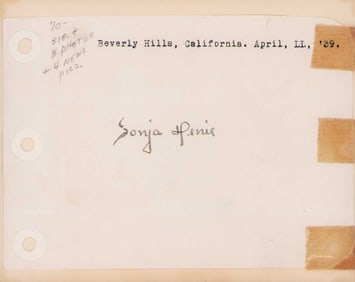 Sonja Henie signature