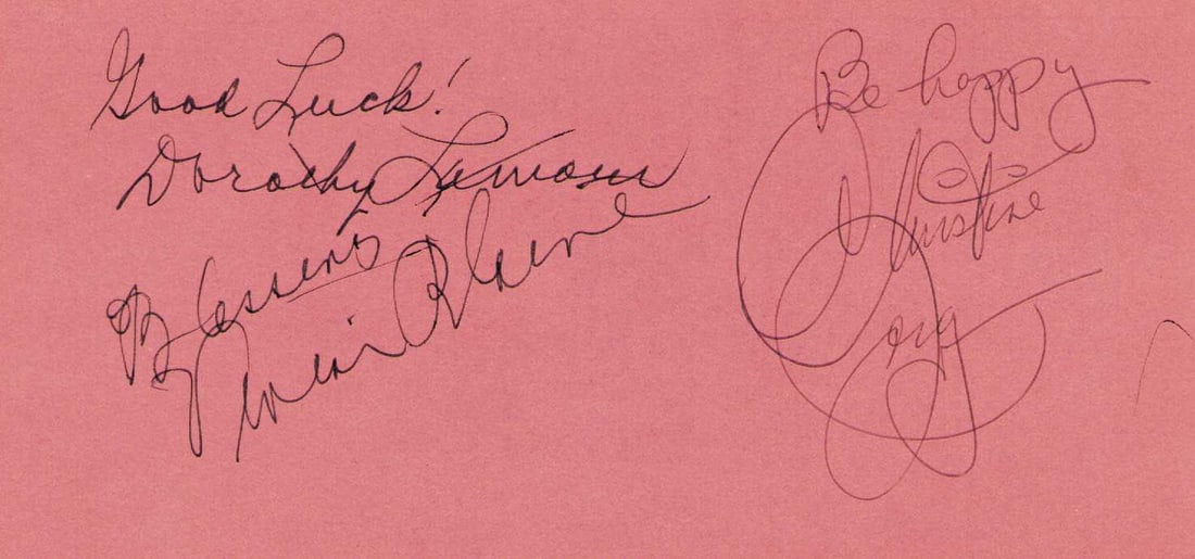 Christine Jorgensen signature (1 of 1)