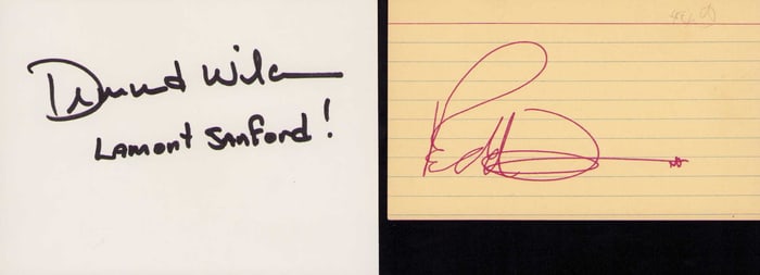 Sanford and Son set of cast signatures