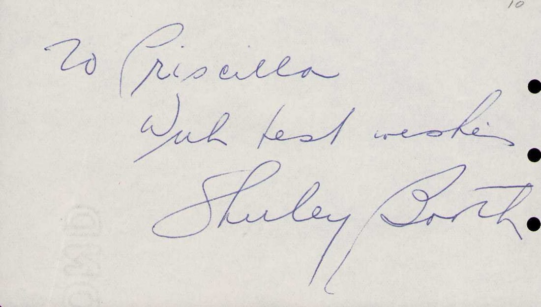Shirley Booth signature (1 of 1)