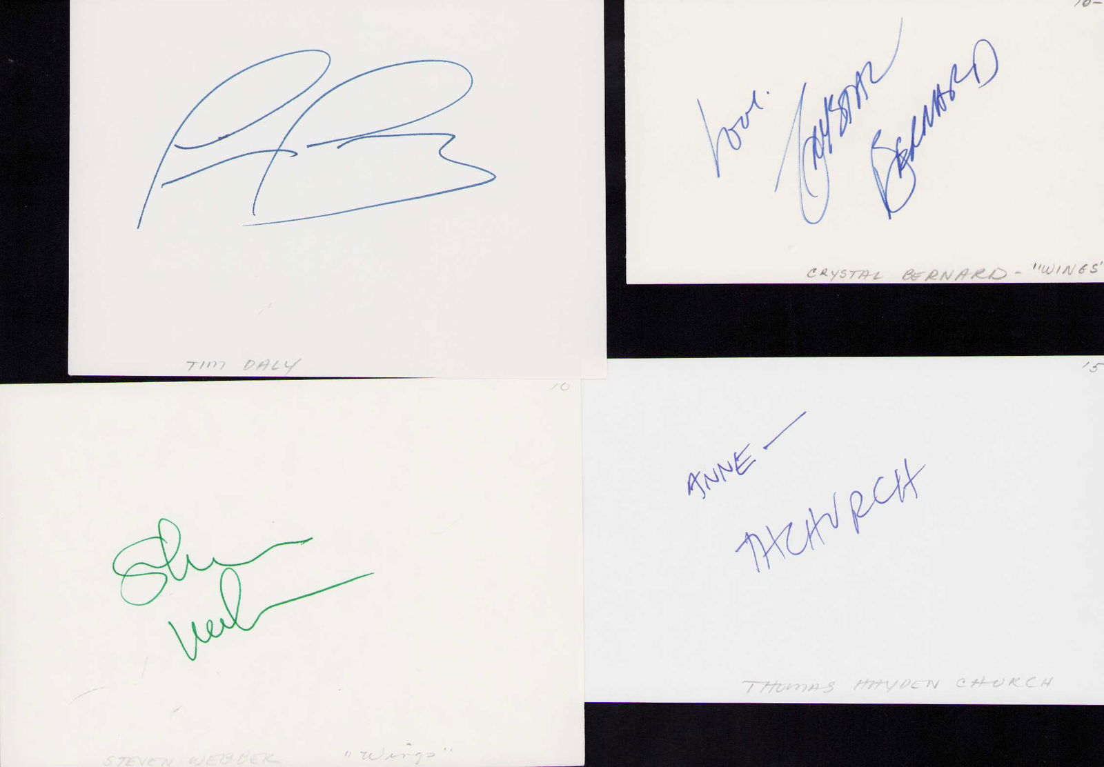 Wings cast set of signatures (1 of 1)
