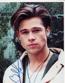 Brad Pitt signed photograph