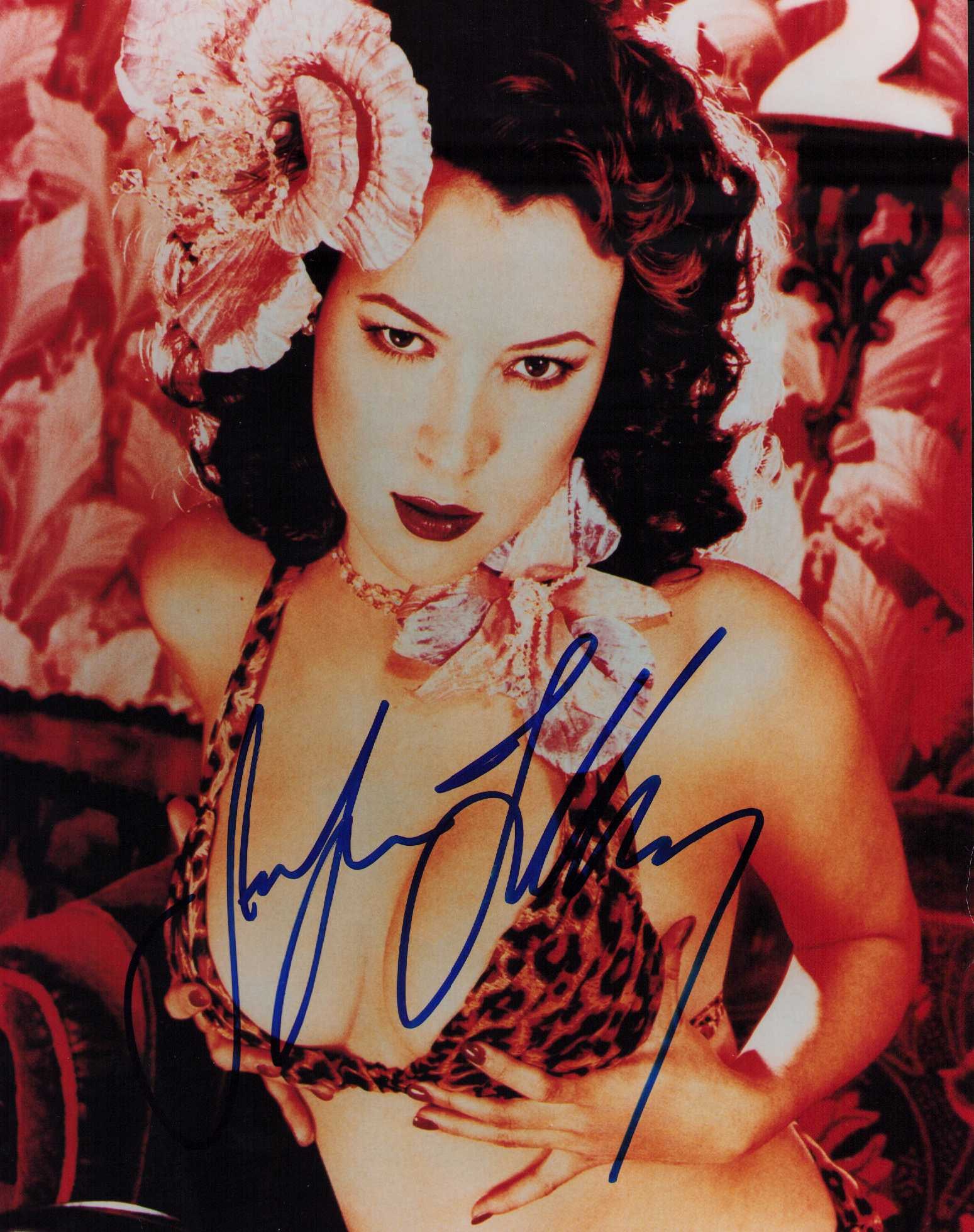 Jennifer Tilly signed photograph: Sexy vintage signed 8x10 of the actress Certificate of AuthenticityEVERY item in this auction comes with at minimum a fully illustrated and serial numbered COA signed by the worlds leading authenticat