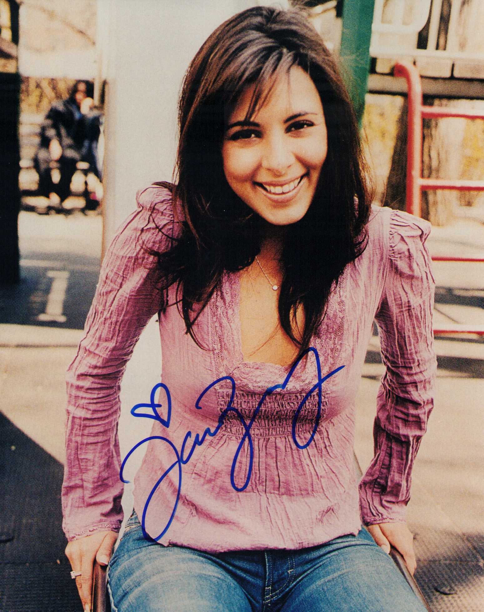 Jamie Lynn Sigler signed photograph: A sexy young vintage signed 8x10 of the Sopranos star Certificate of AuthenticityEVERY item in this auction comes with at minimum a fully illustrated and serial numbered COA signed by the worlds leadi