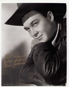 Ben Johnson signed photograph