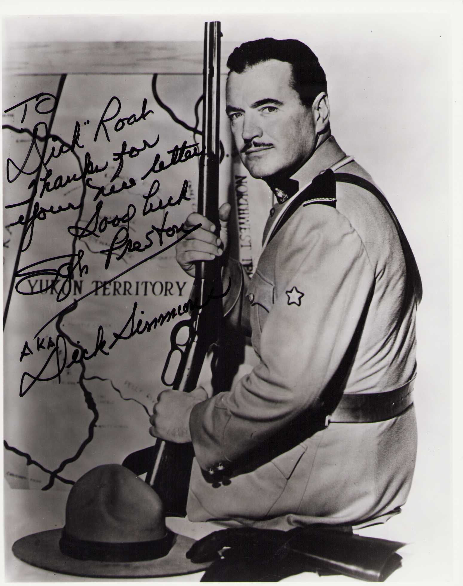 Dick Simmons signed photograph (1 of 1)