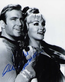 William Shatner and Julie Newmar signed photograph