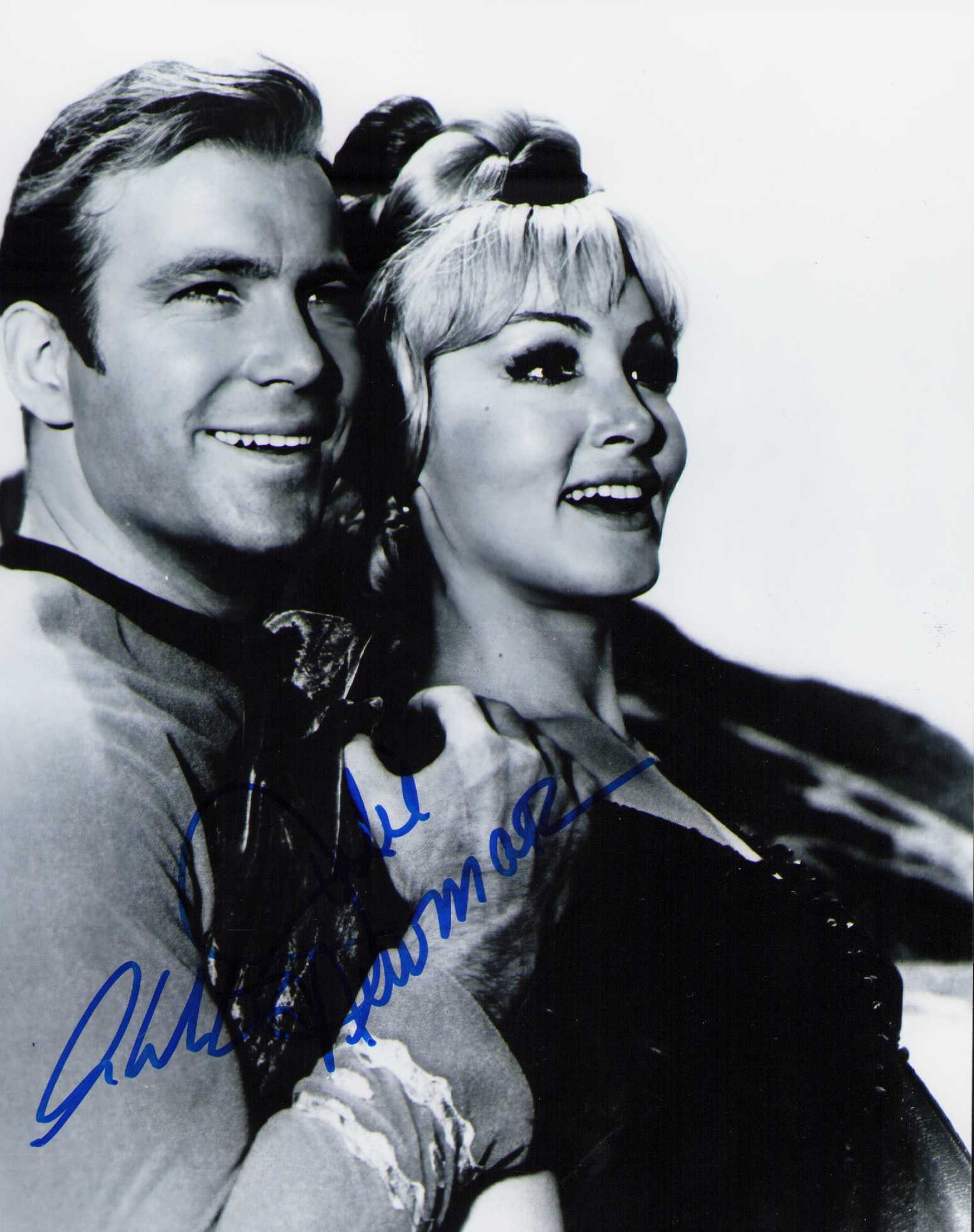 William Shatner and Julie Newmar signed photograph: From early Star Trek episode signed by both Certificate of AuthenticityEVERY item in this auction comes with at minimum a fully illustrated and serial numbered COA signed by the worlds leading