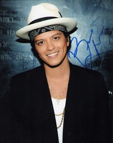 Bruno Mars signed photograph