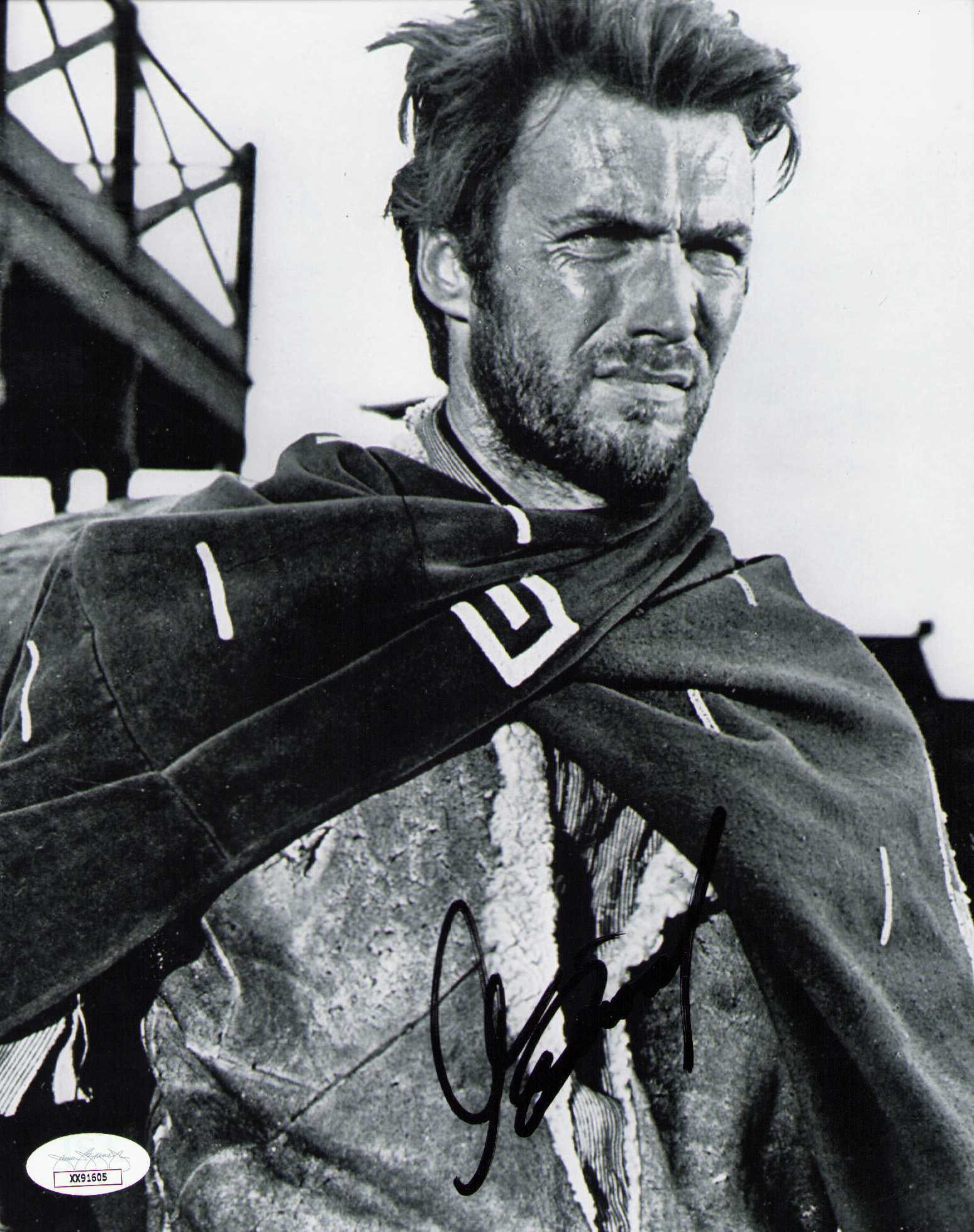 Clint Eastwood signed photograph: An in person signed 8x10 of the now 94 year old legend in one of his early western classic roles JSA stickered Certificate of AuthenticityEVERY item in this auction comes with at minimum a fully illus