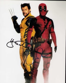 Wolverine and Deadpool cast signed photograph
