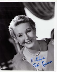 Binnie Barnes signed photograph