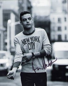 Rami Malek signed rare photograph