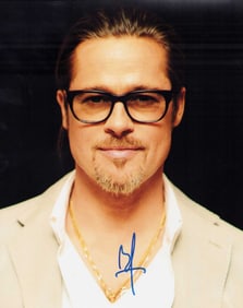 Brad Pitt signed photograph B