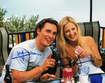 Matthew McConaughey and Kate Hudson signed photograph