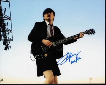 Angus Young signed photograph