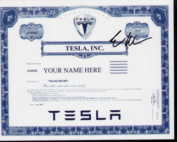 Elon Musk signed photograph