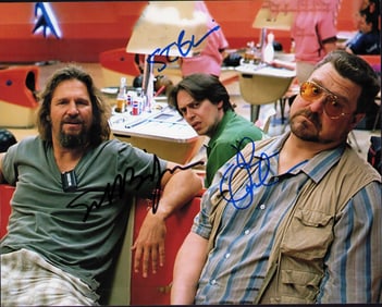 Big Lebowski caast signed photograph
