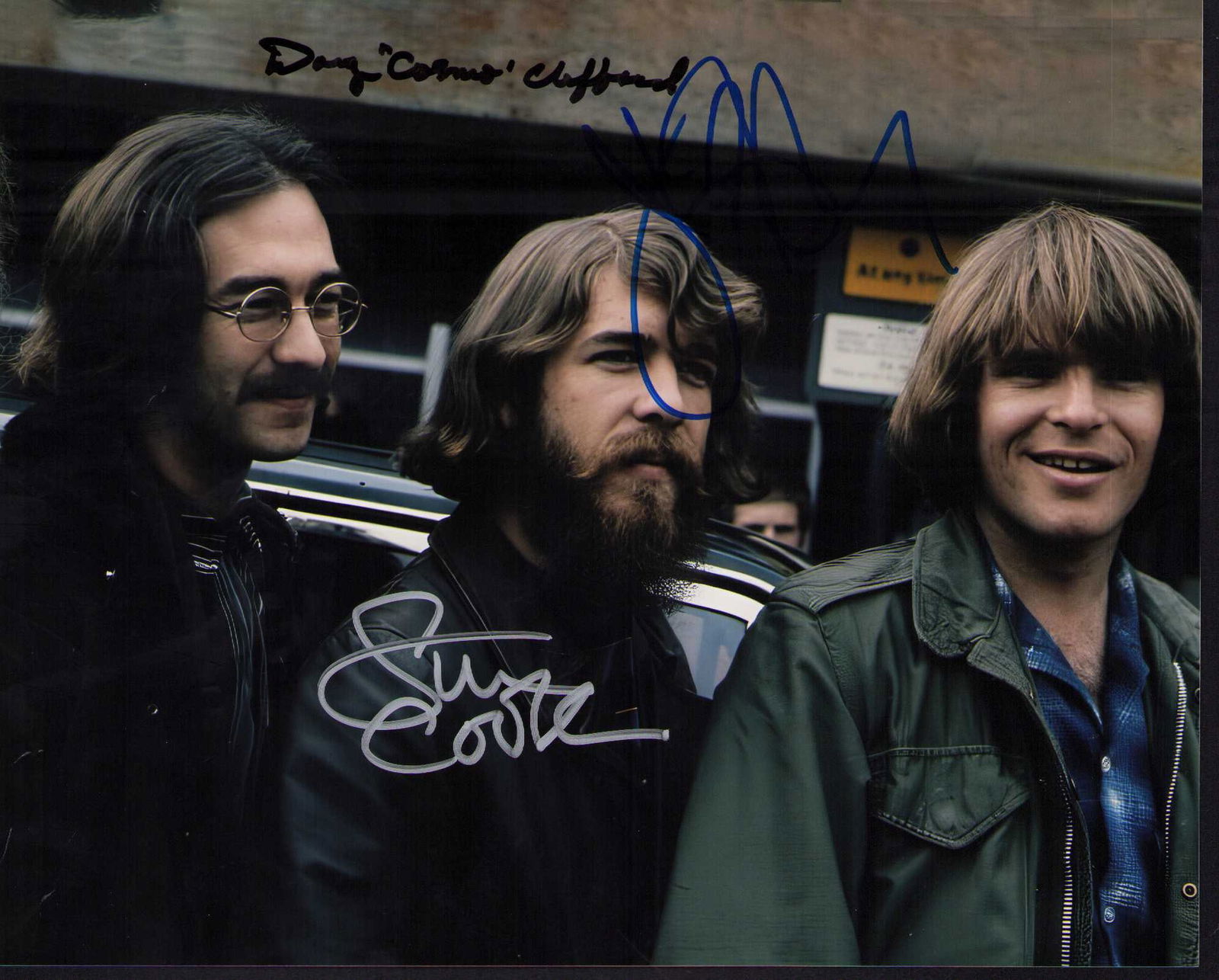 CCR signed photograph: John Fogerty Stu Cook and Doug Clifford signed Credence Clearwater 8x10 photograph scarce Certificate of AuthenticityEVERY item in this auction comes with at minimum a fully illustrated and serial num