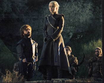 Peter Dinklage and Emilia Clarke signed photograph