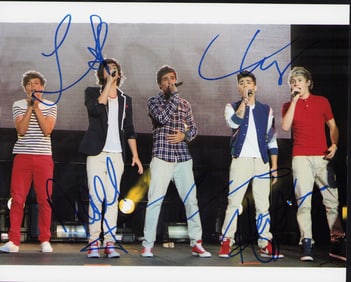 One Direction signed photograph