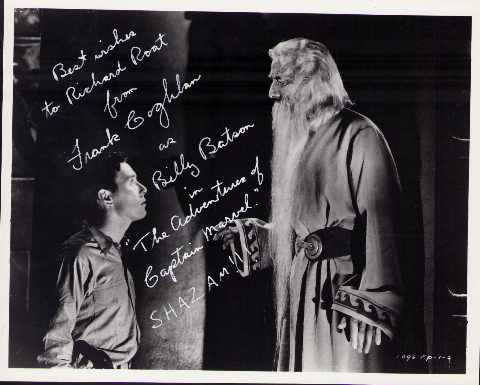 Frank Coghlan Shazam signed photograph (1 of 1)