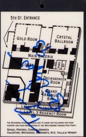 Eric Clapton signed Grammy lanyard