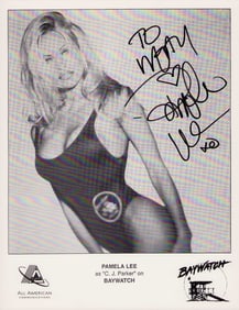 Pamela Anderson vintage signed photograph