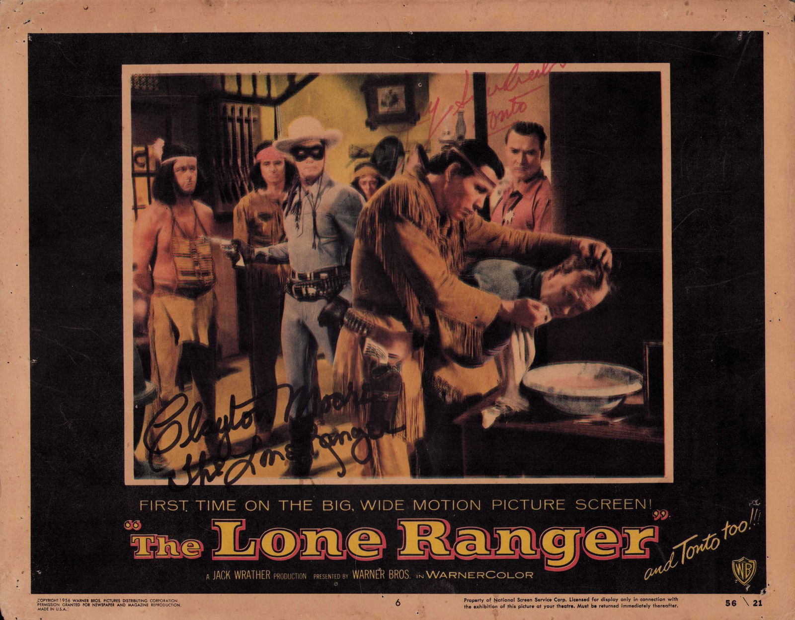 Lone Ranger cast signed lobby card (1 of 1)