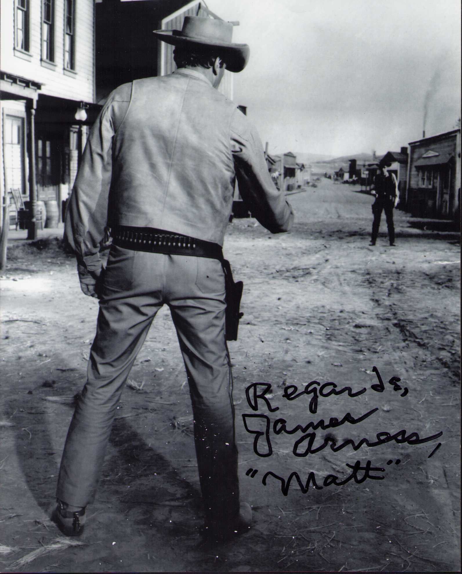 James Arness signed Gunsmoke photograph (1 of 1)